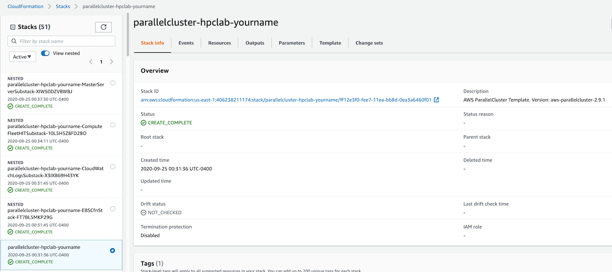 ParallelCluster CloudFormation